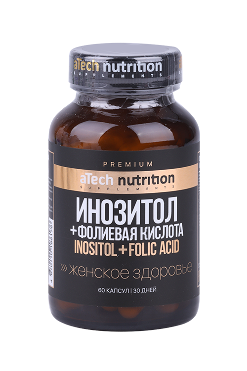 Инозитол + Фолиевая кислота aTech Nutrition PREMIUM, 720 мг, 60 шт, капсулы