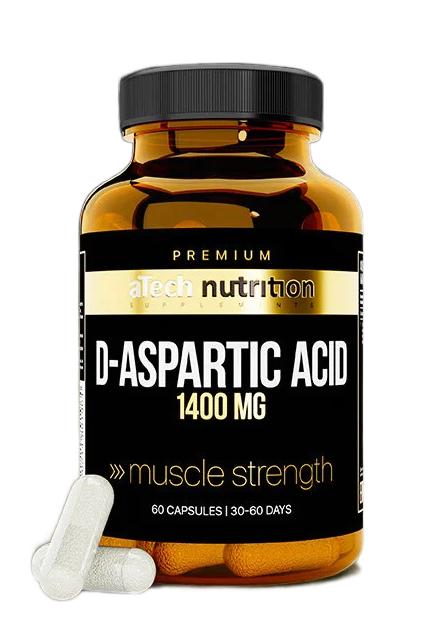 D-Аспарагиновая кислота aTech Nutrition Premium, 820 мг, 60 шт, капсулы