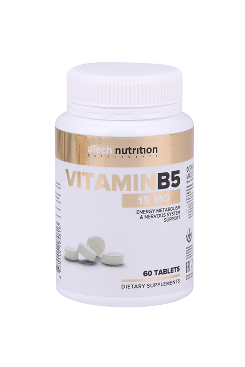 Витамин В5 aTech Nutrition, 250 мг, 60 шт, таблетки