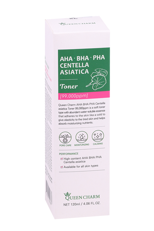 

Тонер Queen Charm AHA/BHA/PHA кислоты/центелла азиатская 9,9% д/лица, 120 мл
