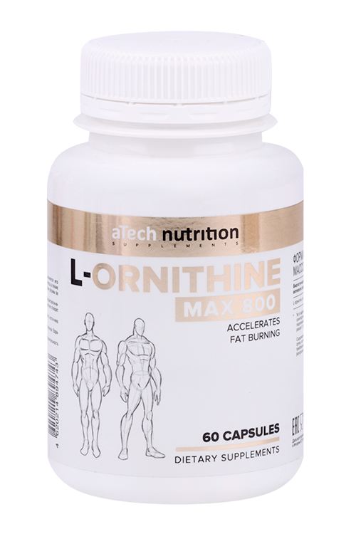 L-Орнитин MAX 800 aTech Nutrition, 670 мг, 60 шт, капсулы