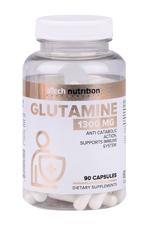 L-Глутамин aTech Nutrition, 820 мг, 90 шт, капсулы