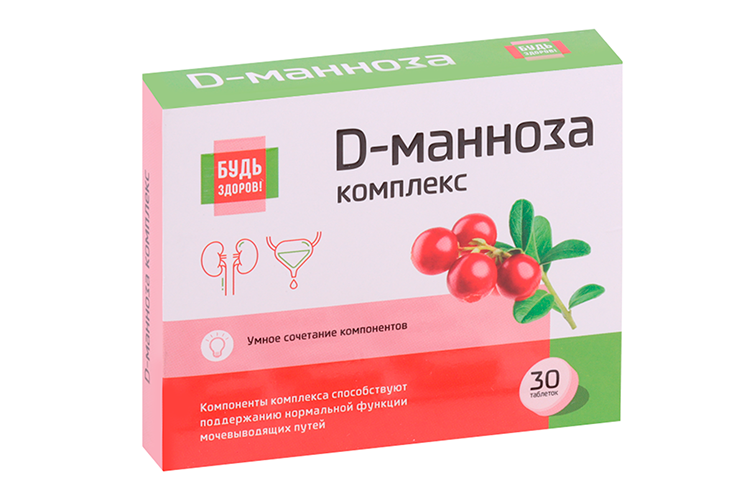 

D-Манноза комплекс Будь здоров, 30 шт, таблетки