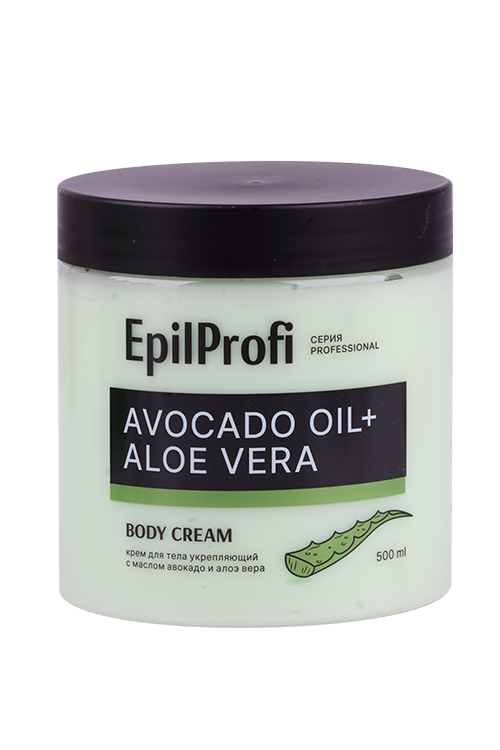 Крем EpilProfi д/тела укрепляющий с маслом авокадо и алоэ вера, 500 мл