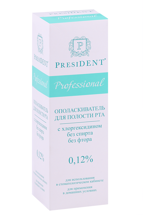 Ополаскиватель PRESIDENT Professional д/полости рта с Хлоргексидином 0,12%, 500 мл