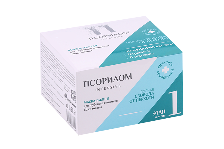 

Маска-пилинг Псорилом Intensive д/глуб очищ кожи головы с кислот АНА+ВНА+РНА, 150 мл