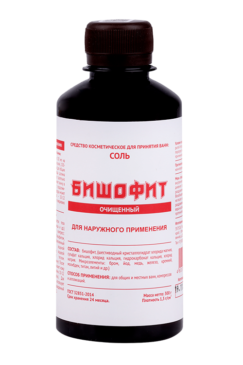 

Бишофит очищенный д/наруж применения, 300 г, флакон