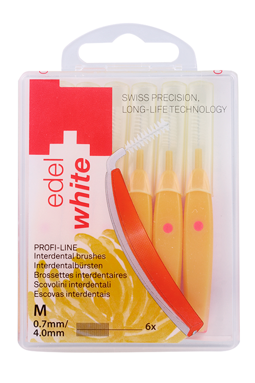 

Ершики Edel+White Profi-Line межзубные 0,7 мм с защит колпачками М, 6 шт
