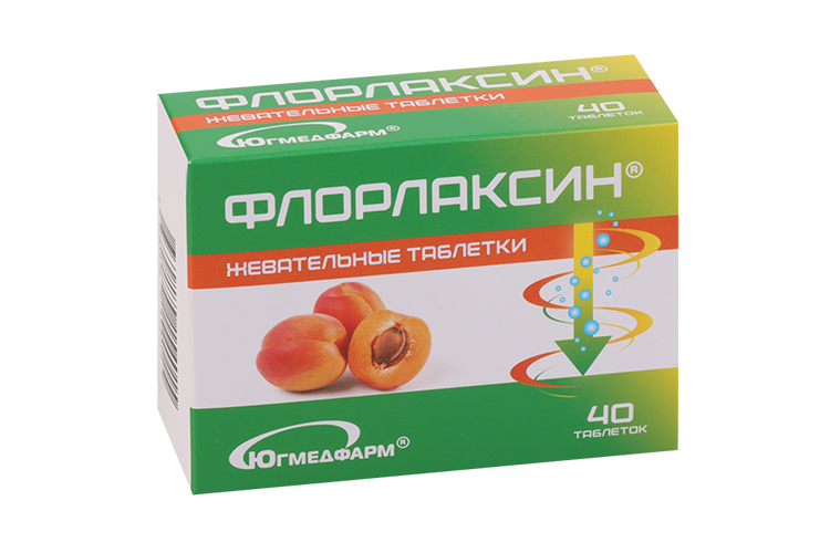 Флорлаксин Югмедфарм, 400 мг, 40 шт, жевательные таблетки