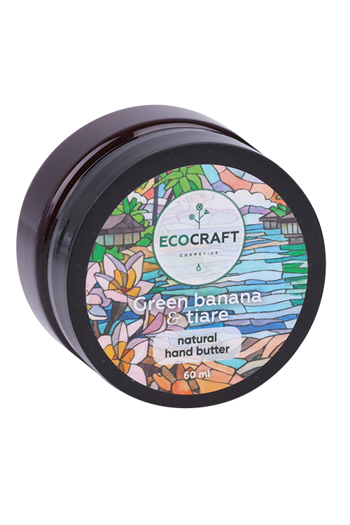 

Крем-масло Ecocraft Натуральное питательное Зеленый банан/тиаре д/рук, 60 мл