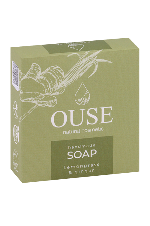 

Мыло OUSE натурал лемонграсс/имбирь ручной работы, 100 г