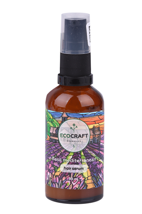 Сыворотка Ecocraft Базилик средиземноморский д/ослаб/секущ волос, 50 мл