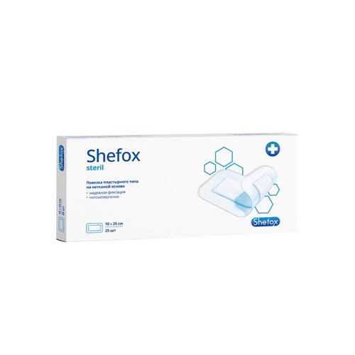 

Повязка Shefox пластырного типа на неткан основе 10х25 см, 25 шт
