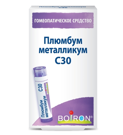 Гомеопатические монокомпонентные пр-ты мин-хим происх, 4 г, гранулы гомеопатические C30 Плюмбум металликум