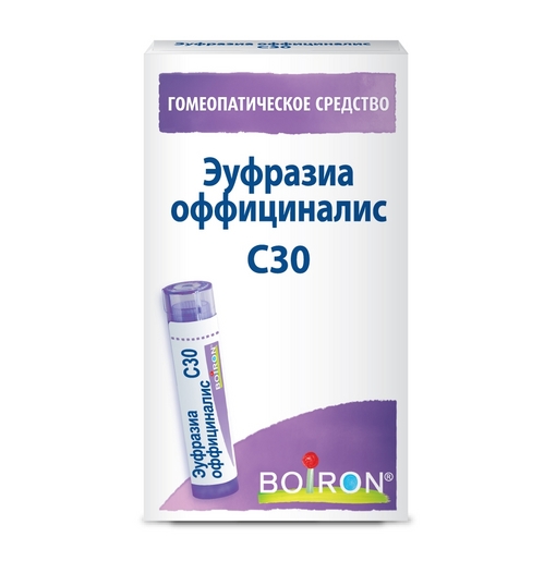 Гомеопатические монокомпонент п-ты растит происхожд, 4 г, гранулы гомеопатические C30 Эуфразия оффициналис