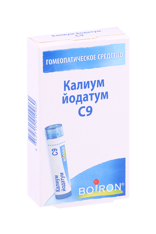 Гомеопатические монокомпонентные пр-ты мин-хим происх, 4 г, гранулы гомеопатические C9 Калиум йодатум