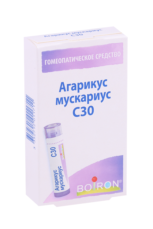 Агарикус мускариус, 4 г, гранулы гомеопатические C30