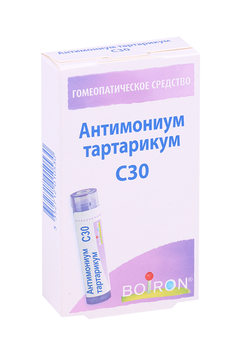 

Антимониум тартарикум, 4 г, гранулы гомеопатические C30