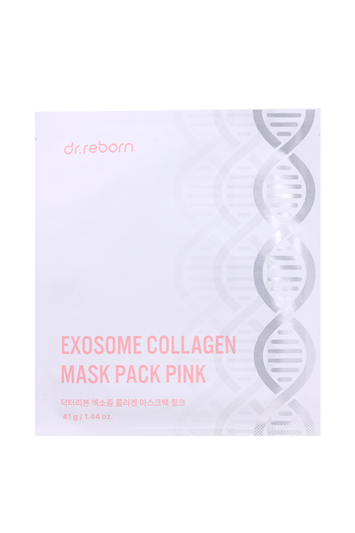 Маска DR.REBORN Гидрогелевая с экзосомами/коллагеном розовая, 41 г