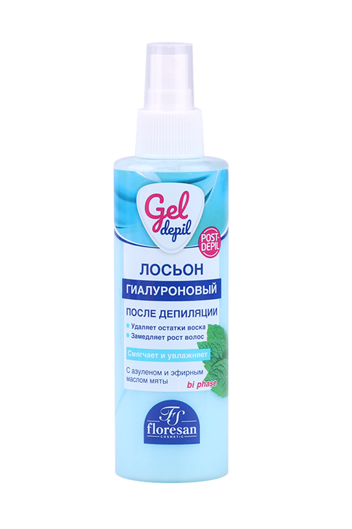 

Лосьон Floresan двухфазный гиалурон с азуленом и эфир маслом мяты п/депиляции, 200 мл