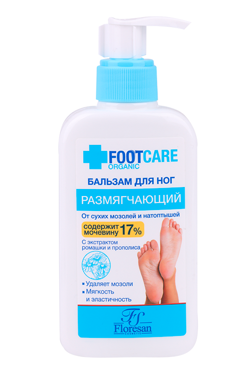 Бальзам Floresan Organic Foot Care от сух мозолнатопт экстракт ромашпропол дног 250 мл 153₽