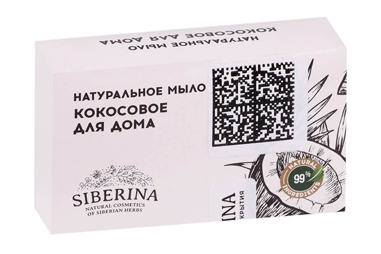 

Мыло Siberina натуральное кокосовое д/дома, 80 г