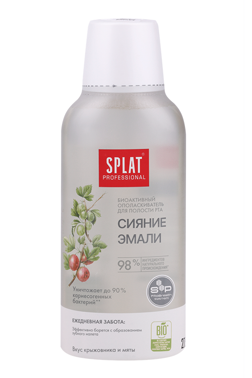 

Ополаскиватель д/полости рта Splat Professional Сияние эмали биоактивный, 275 мл