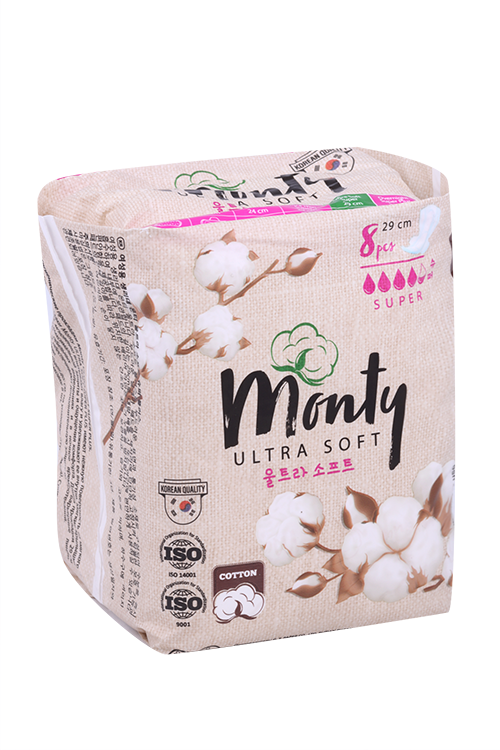 Прокладки Monty Ultra soft super plus, 8 шт