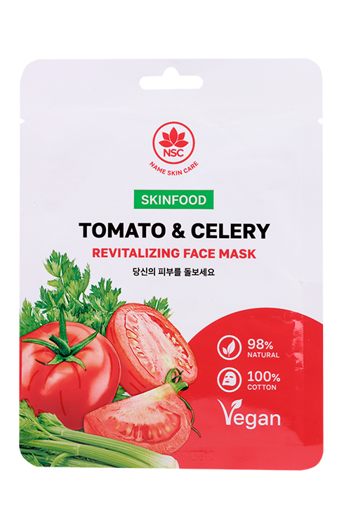 Маска NSC SKINFOOD тканевая томат и сельдерей д/лица, 22 г