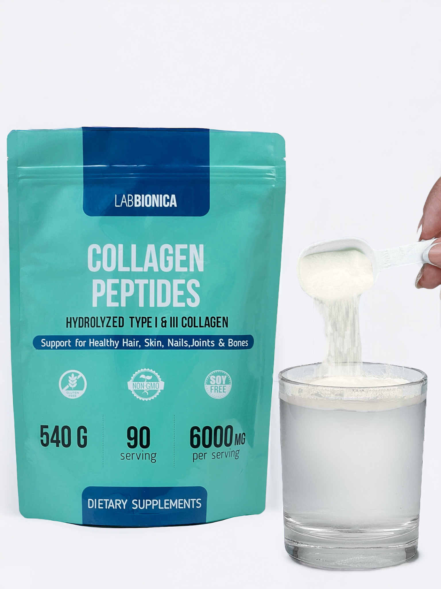 Комплексная пищевая добавка LABBIONICA Коллаген COLLAGEN PEPTIDE 6000 mg