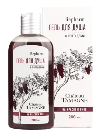 

Гель Repharm Винный Chateau Tamagne на красном вине д/душа, 200 мл