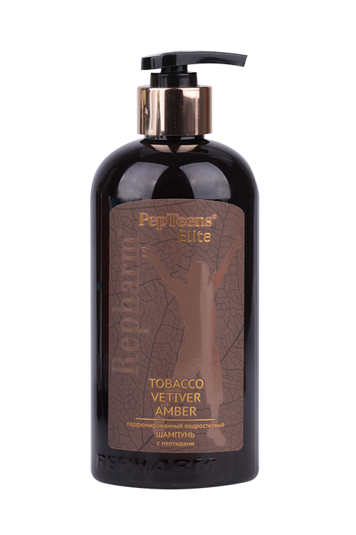 Шампунь Repharm PepTeens EliteTobacco Vetiver & Amber  парфюм подрост с пептидами, 500 мл