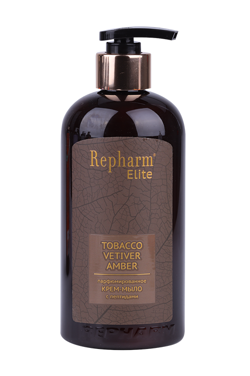 Крем-мыло Repharm Elite Tobacco Vetiver & Amber парфюмир с пептидами, 500 мл