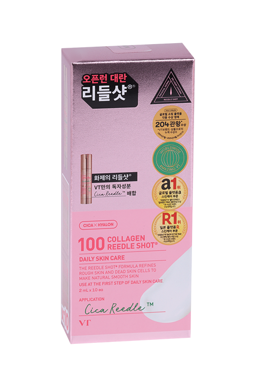 

Бустер-сыворотка VT COSMETICS Collagen Reedle Shot100 с микроигл/коллаген розов, 2 мл, 10 шт