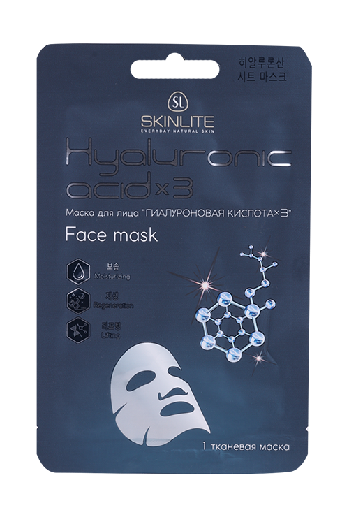 Маска SKINLITE гиалуроновая кислота д/лица, 23 г