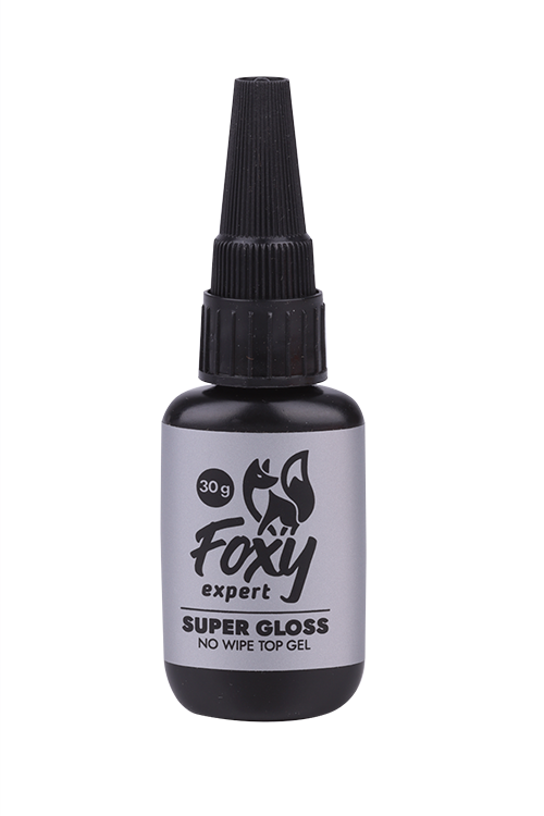 Топ FOXY EXPERT SUPER GLOSS д/гель-лака глянцевый б/липкого слоя с кисточ 30 г, (4603775765226)
