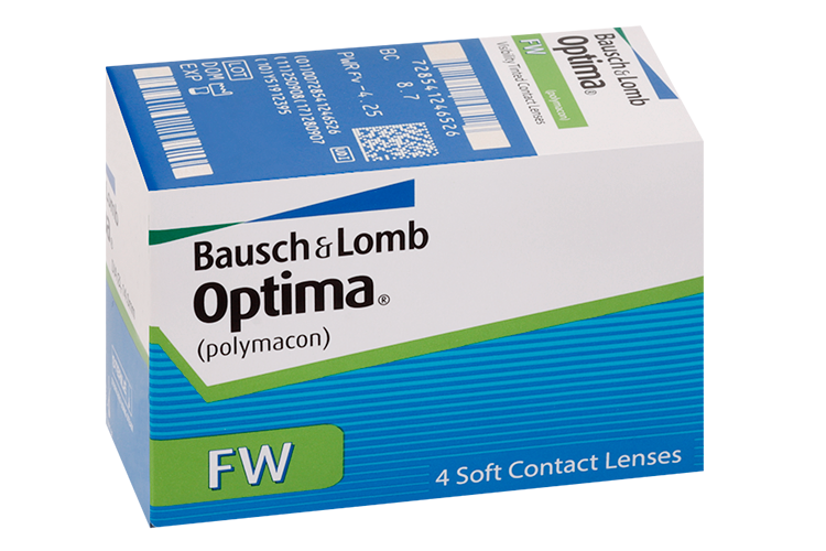 

Линзы Bausch+Lomb Optima FW контактные R 8.7 (диоптрия -4,25), 4 шт