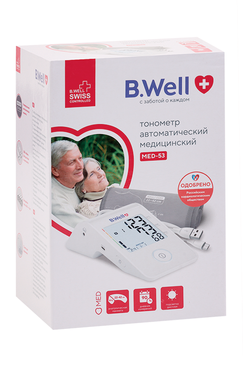 

Тонометр B.Well med-53 с USB д/измер артер даления/частоты пульса