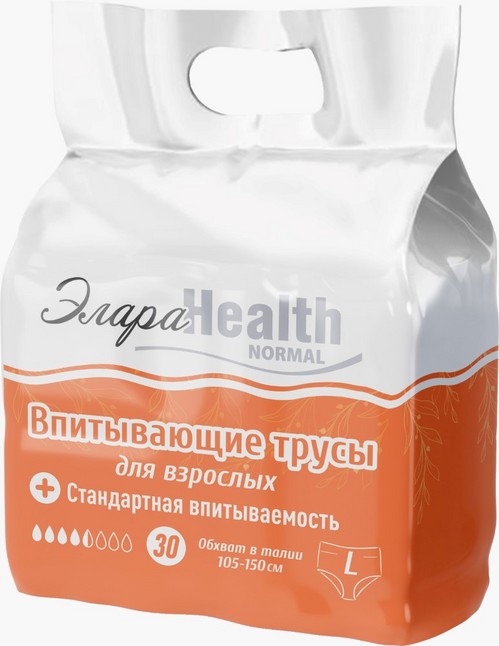 Подгузники ЭлараHealth normal д/взрослых L, 30 шт