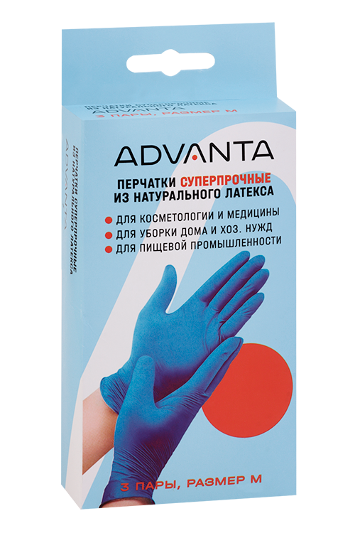 Перчатки АДВАНТА суперпрочные пара р M, 3 шт