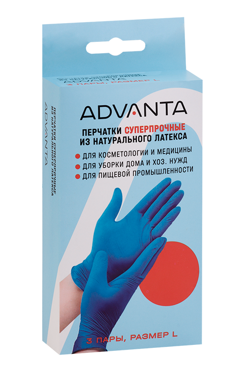 

Перчатки АДВАНТА суперпрочные пара р L, 3 шт
