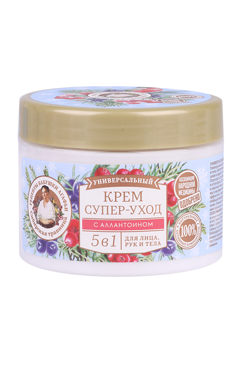 Крем универсальный супер уход Рецепты Бабушки Агафьи 5 в1 д/лица/рук/тела, 300 мл