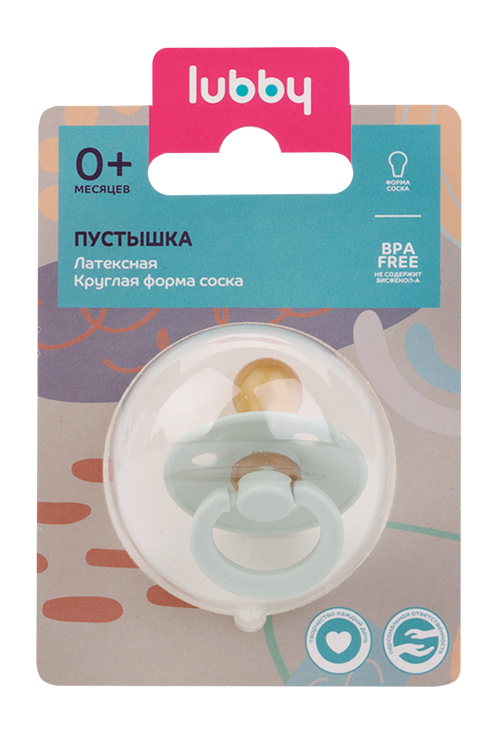 

Соска-пустышка Лабби латекс круглая форма соска (с 0 мес), (арт 33020)