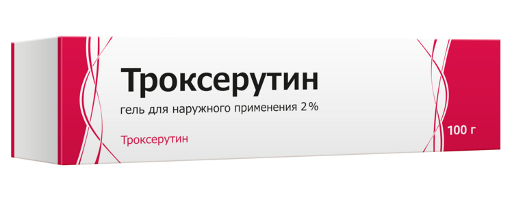Троксерутин 2%, 100 г, гель для наружного применения