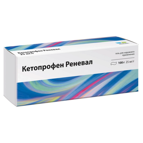 Кетопрофен Реневал 25 мг/г, 100 г, гель для наружного применения