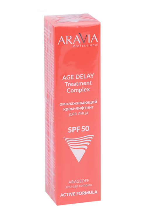 

Крем-лифтинг ARAVIA Professional Age Delay SPF 50 омолаж д/лица, 50 мл