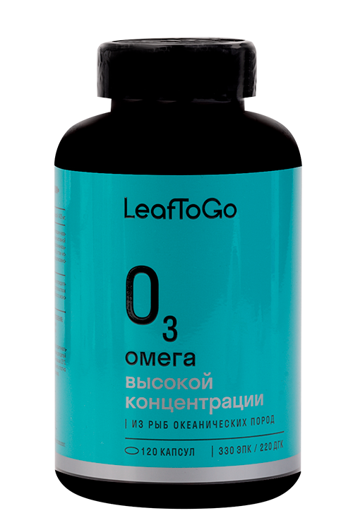 Омега-3 Высокой Концентрации LeafToGo, 120 шт, капсулы