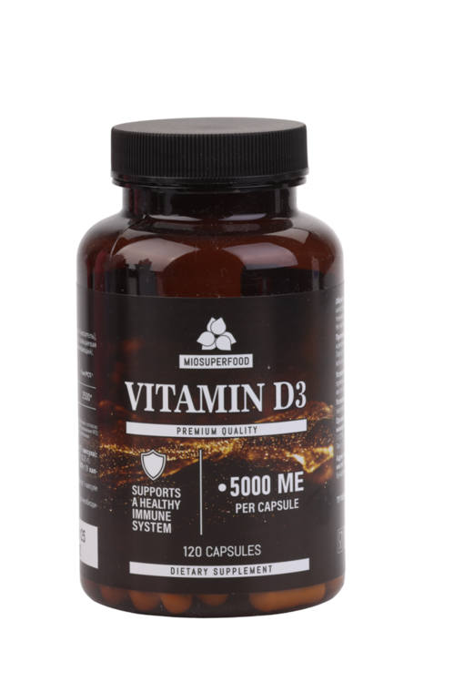Витамин Д3 5000 МЕ Миофарм, 400 мг, 120 шт, капсулы