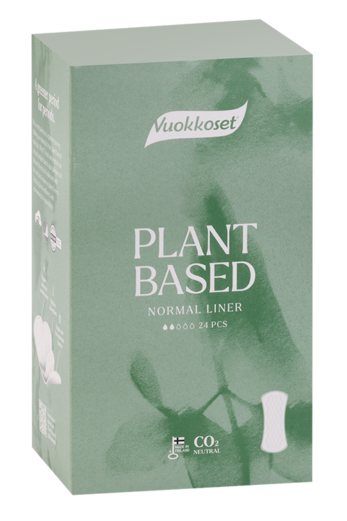 Салфетки Vuokkoset Plant Based Normal гигиенические ежедневные б/крылышек, 24 шт