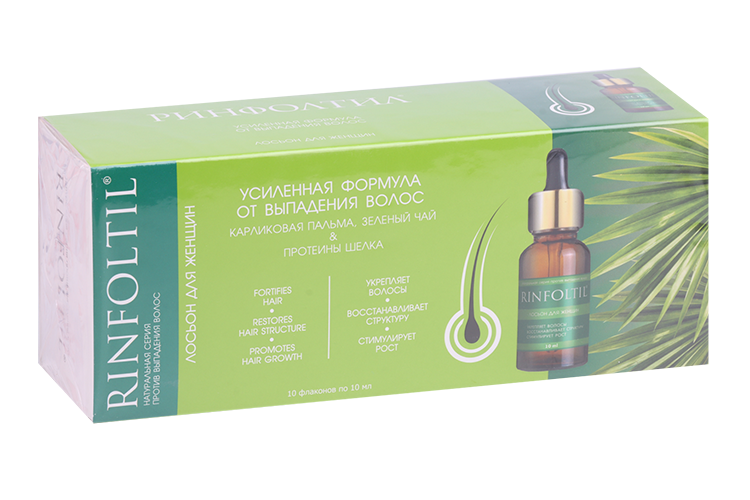Лосьон Ринфолтил Усиленная формула от выпадения волос лосьон для женщин 10 мл 10 шт флакон 2242₽